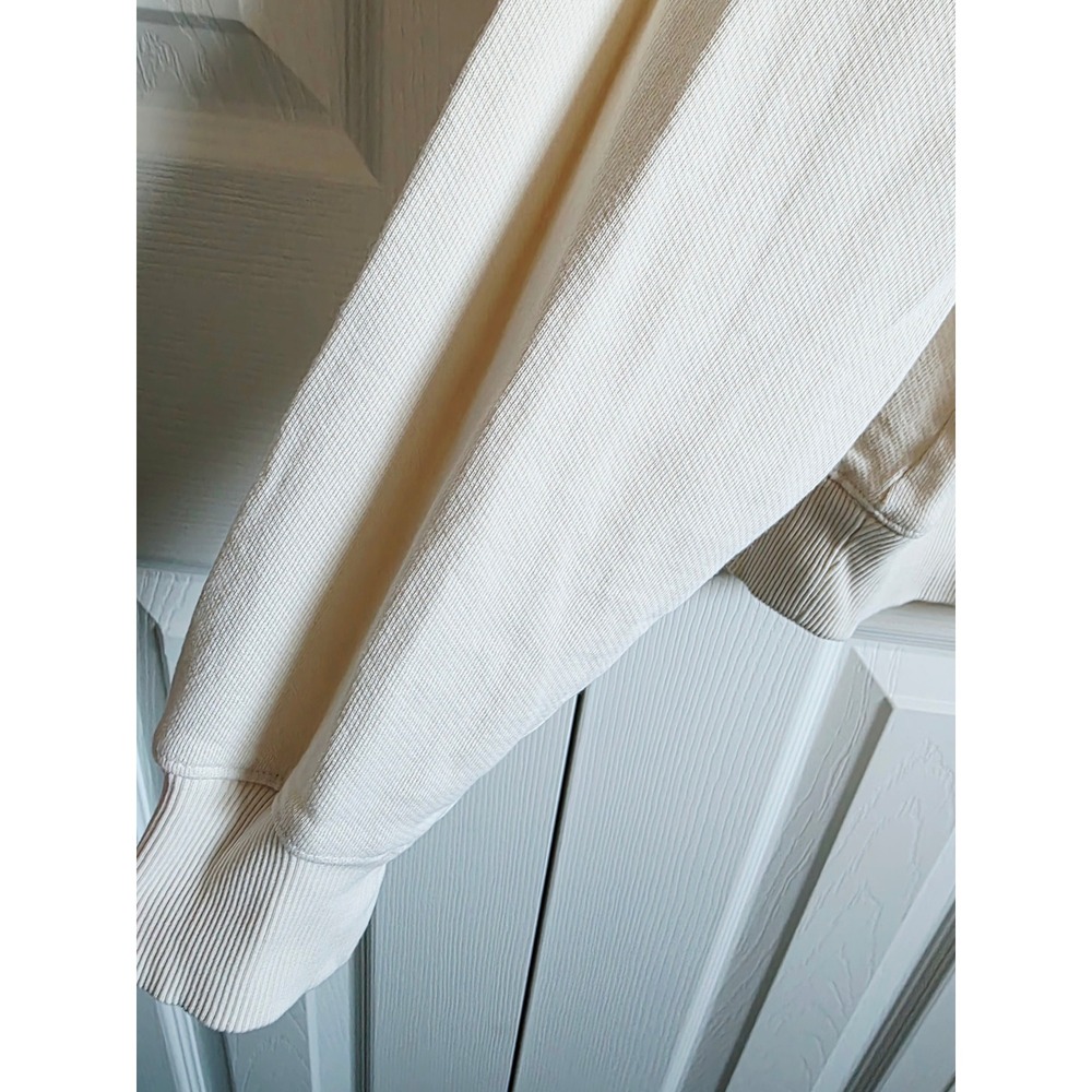 Maeve Anthropologie XL Blue Pearl Miami Beach Florida‎ Graphic Sweatshirt Cream - Picture 9 of 10